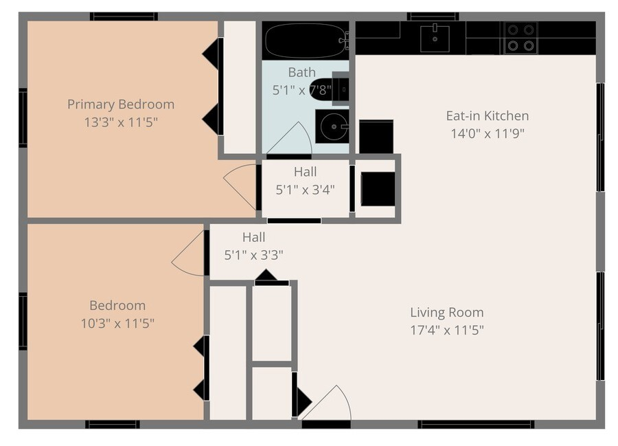 For Sale: $560,000 (2 beds, 1 baths, 840 Square Feet)