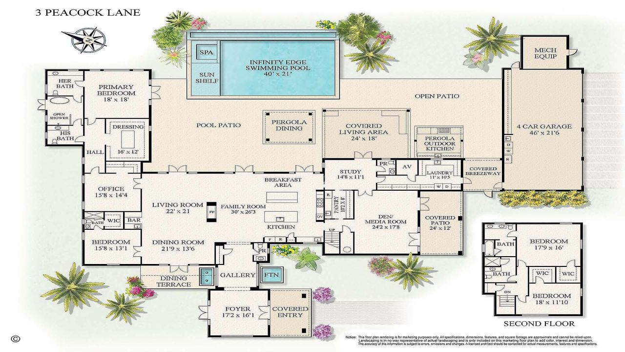 En Venta: $7,500,000 (4 camas, 4 baños, 6133 Pies cuadrados)