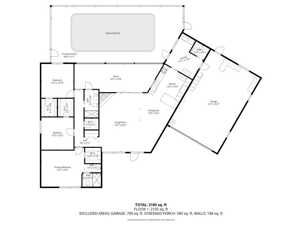 For Rent: $10,500 (3 beds, 2 baths, 1979 Square Feet)