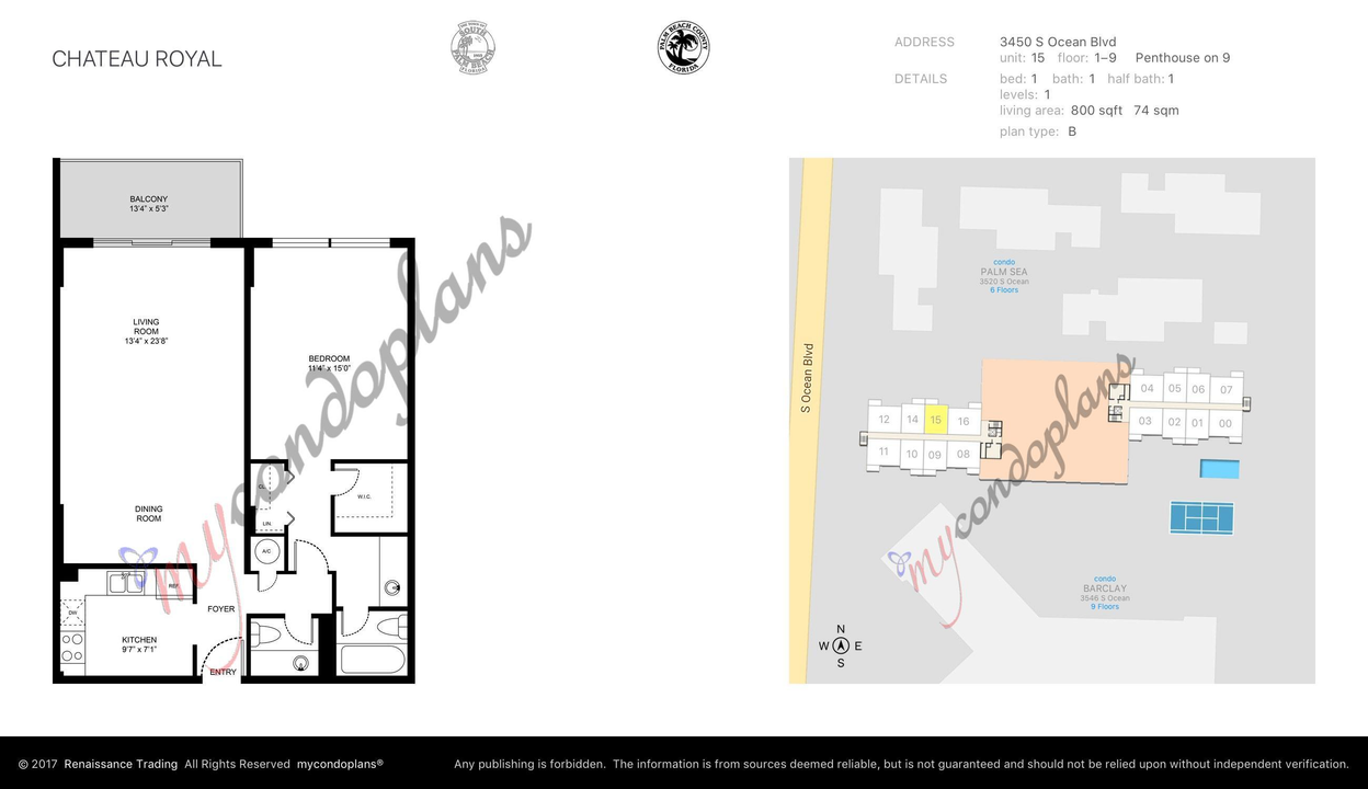 На продажу: $280,000 (1 спален, 1 ванн, 785 Квадратных фут)