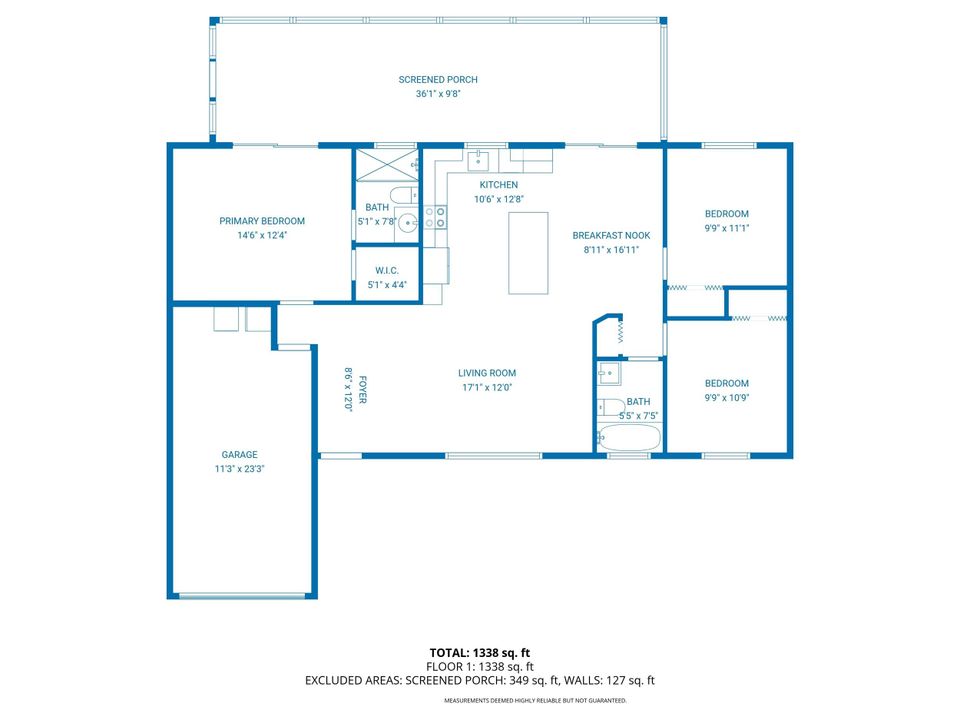 Active With Contract: $345,000 (3 beds, 2 baths, 1196 Square Feet)