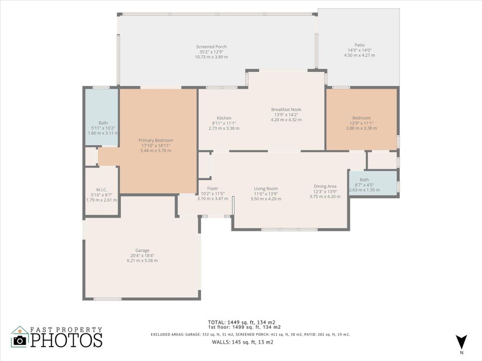 待售: $469,000 (2 贝兹, 2 浴室, 1449 平方英尺)
