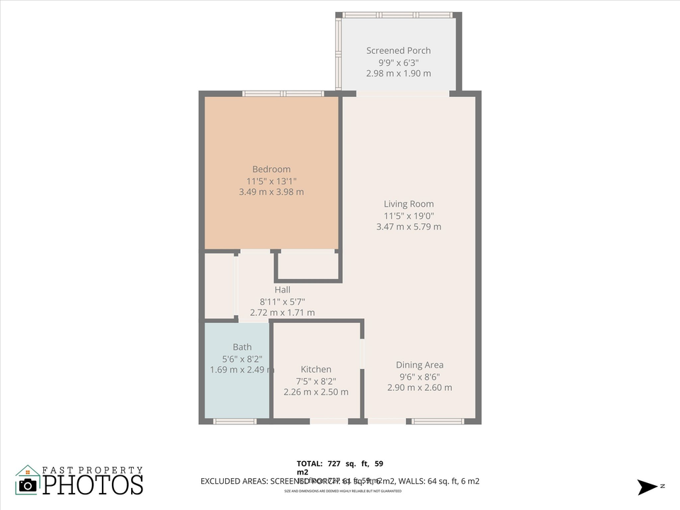 Active With Contract: $90,000 (1 beds, 1 baths, 727 Square Feet)