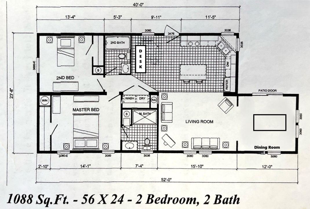 Activo con contrato: $49,500 (2 camas, 2 baños, 1088 Pies cuadrados)