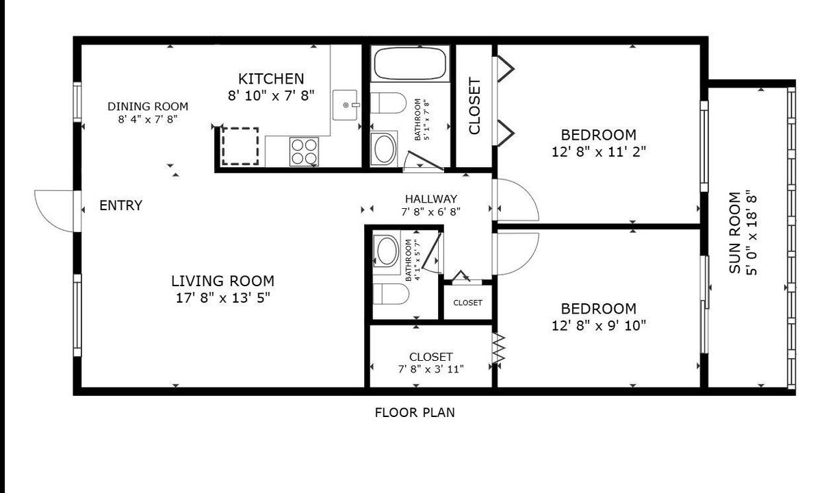 待售: $103,999 (2 贝兹, 1 浴室, 828 平方英尺)