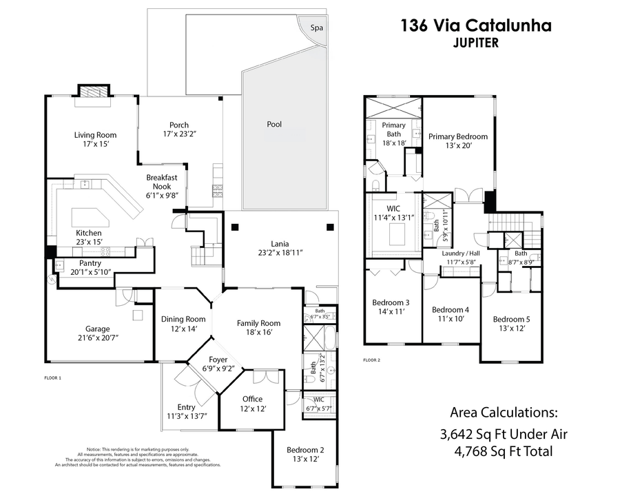 Active With Contract: $1,850,000 (5 beds, 4 baths, 3642 Square Feet)