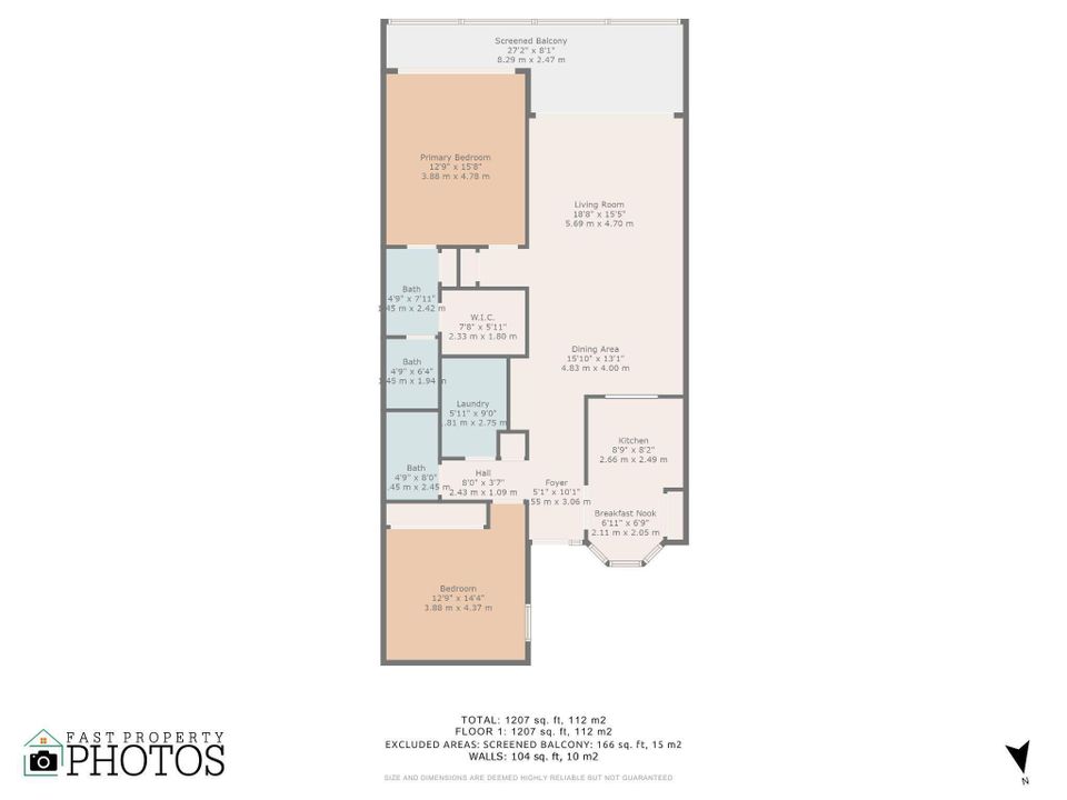 For Sale: $259,900 (2 beds, 2 baths, 1207 Square Feet)