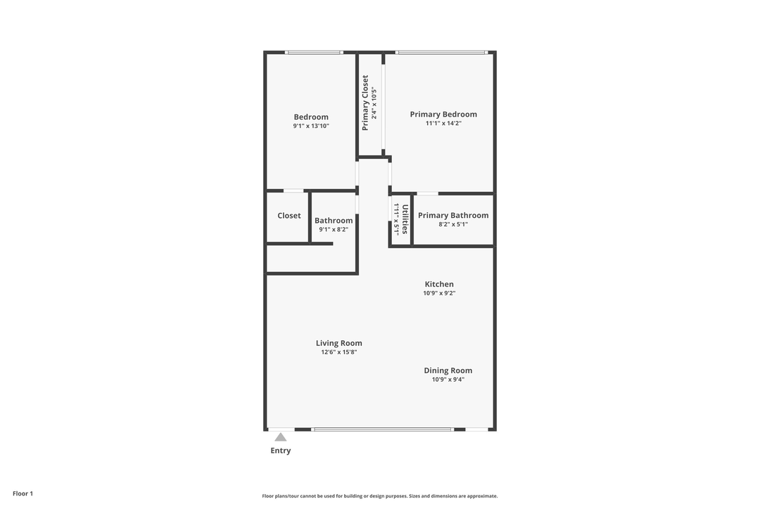 For Sale: $225,000 (2 beds, 1 baths, 1104 Square Feet)