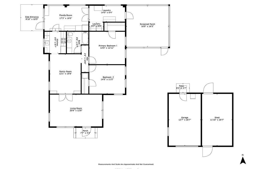 For Sale: $1,000,000 (2 beds, 1 baths, 1404 Square Feet)