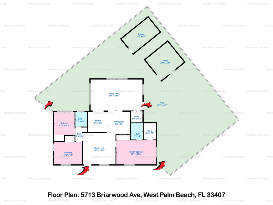На продажу: $389,900 (3 спален, 2 ванн, 1592 Квадратных фут)