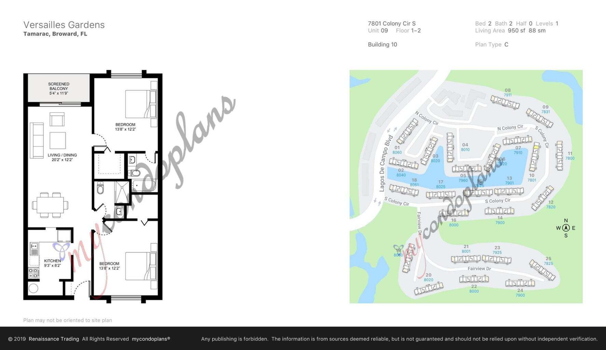 For Sale: $180,000 (2 beds, 2 baths, 949 Square Feet)