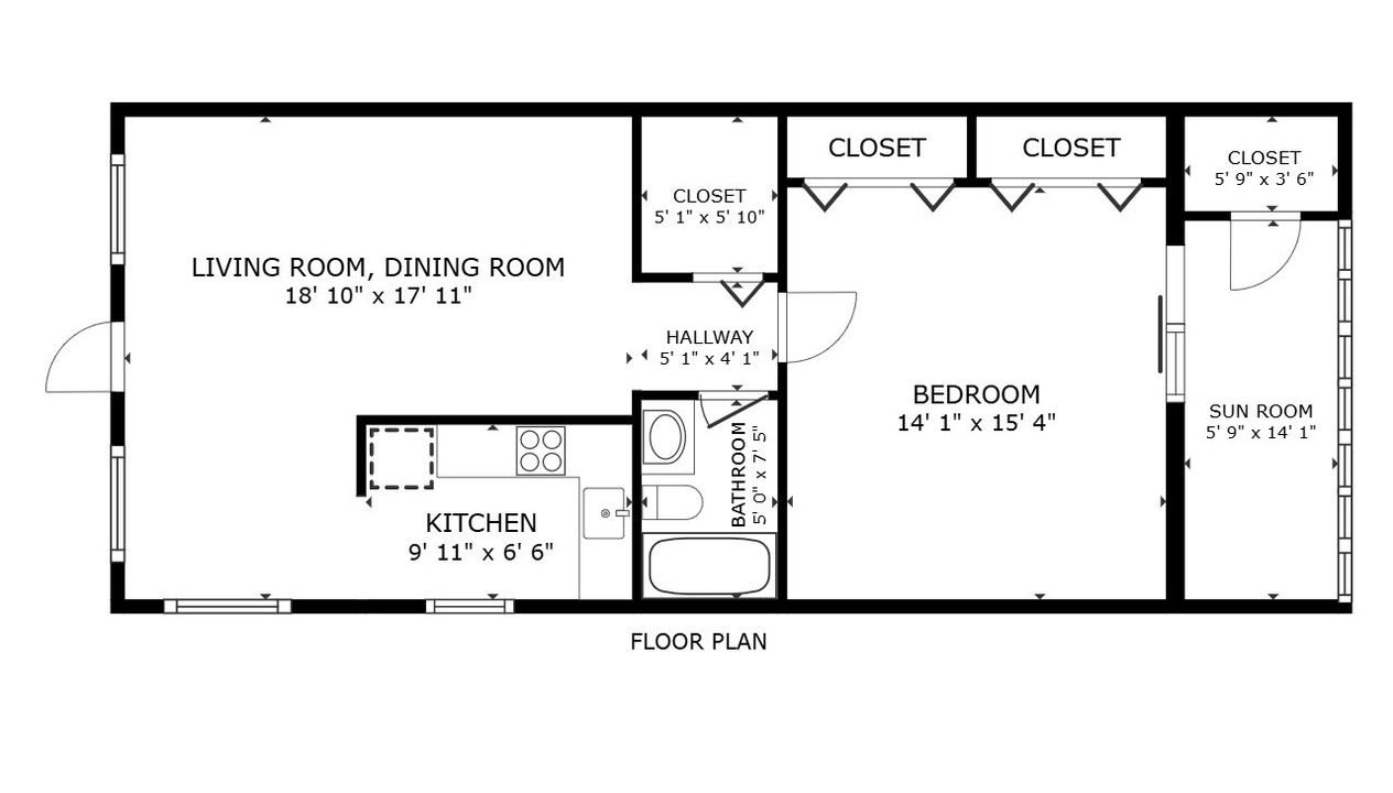 待售: $93,325 (1 贝兹, 1 浴室, 734 平方英尺)