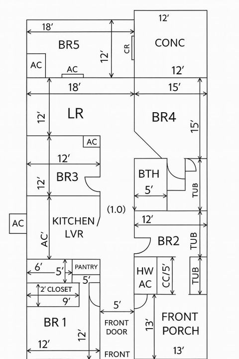 For Rent: $3,880 (5 beds, 2 baths, 1950 Square Feet)