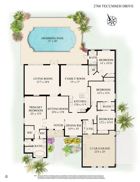 待售: $1,700,000 (4 贝兹, 3 浴室, 2845 平方英尺)