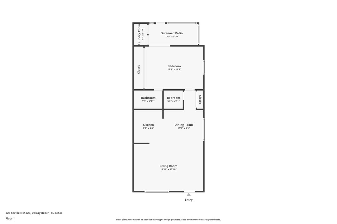 For Sale: $90,000 (1 beds, 1 baths, 720 Square Feet)