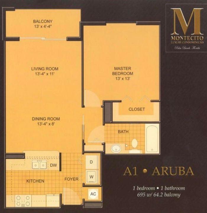 En Renta: $3,990 (1 camas, 1 baños, 696 Pies cuadrados)