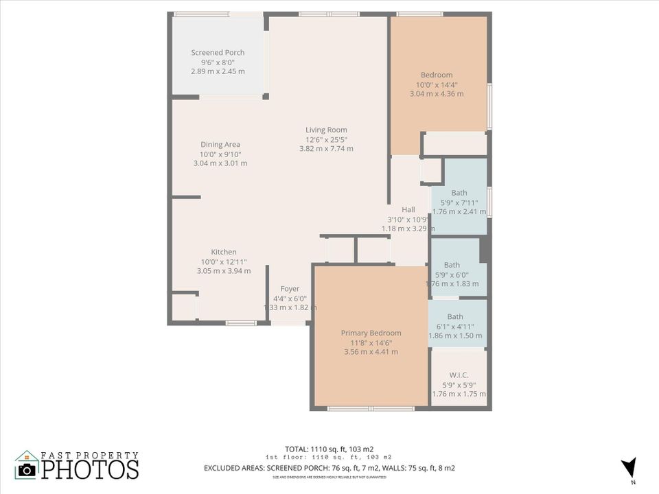 На продажу: $265,000 (2 спален, 2 ванн, 1100 Квадратных фут)