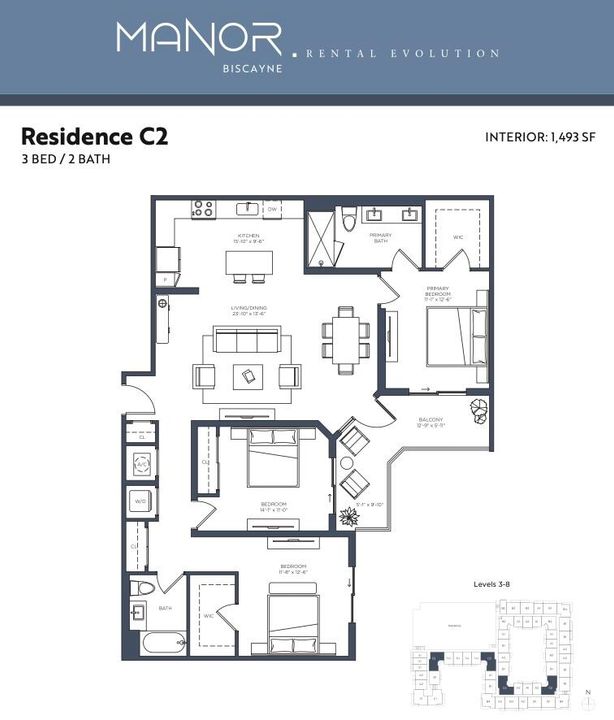 В аренду: $4,931 (3 спален, 2 ванн, 1493 Квадратных фут)