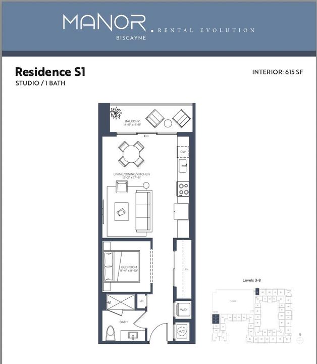For Rent: $2,767 (1 beds, 1 baths, 792 Square Feet)