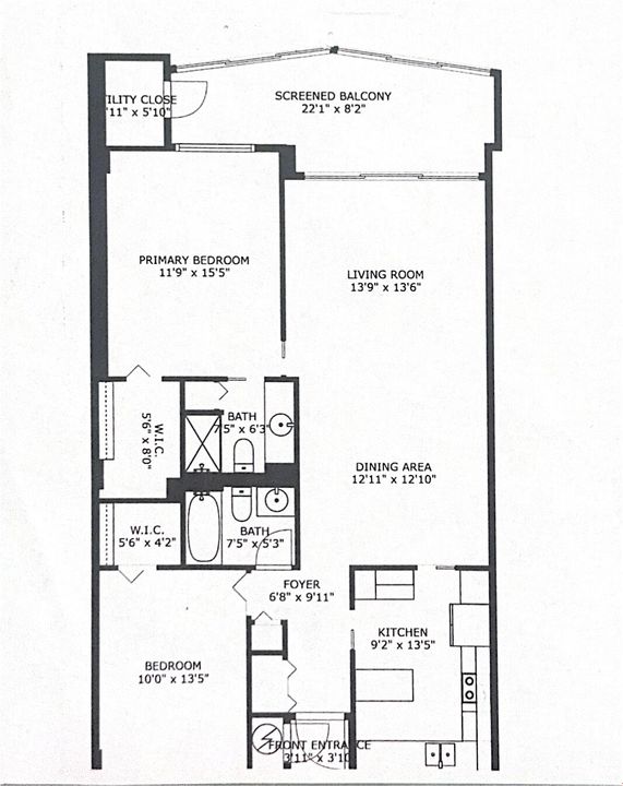 待售: $700,000 (2 贝兹, 2 浴室, 1201 平方英尺)