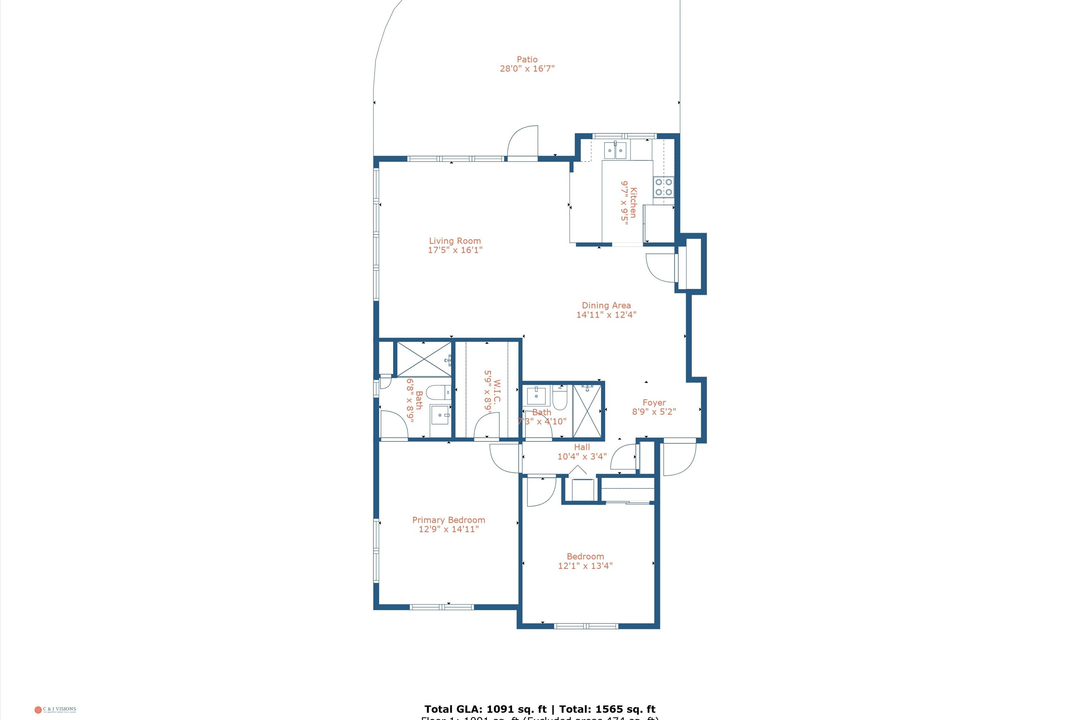 待售: $1,375,000 (2 贝兹, 2 浴室, 1264 平方英尺)