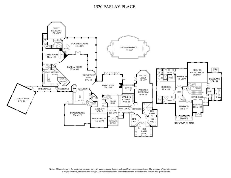 For Sale: $19,500,000 (6 beds, 8 baths, 8176 Square Feet)