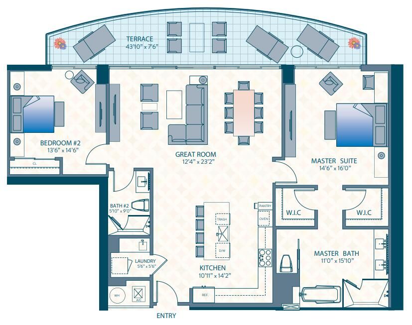 For Rent: $20,000 (2 beds, 2 baths, 1620 Square Feet)