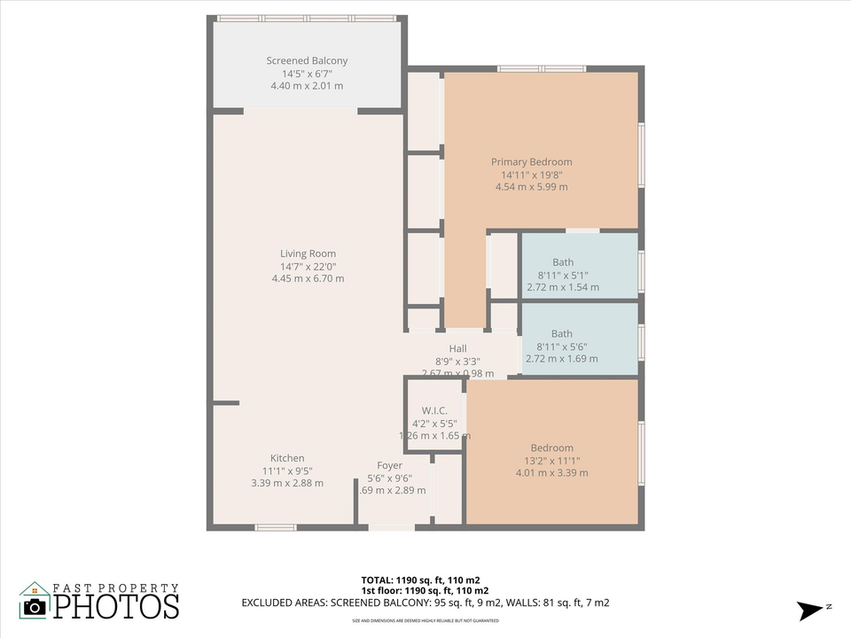 En Venta: $270,000 (2 camas, 2 baños, 1190 Pies cuadrados)