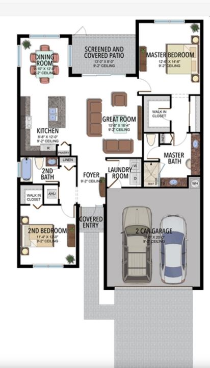 For Rent: $2,980 (2 beds, 2 baths, 1355 Square Feet)