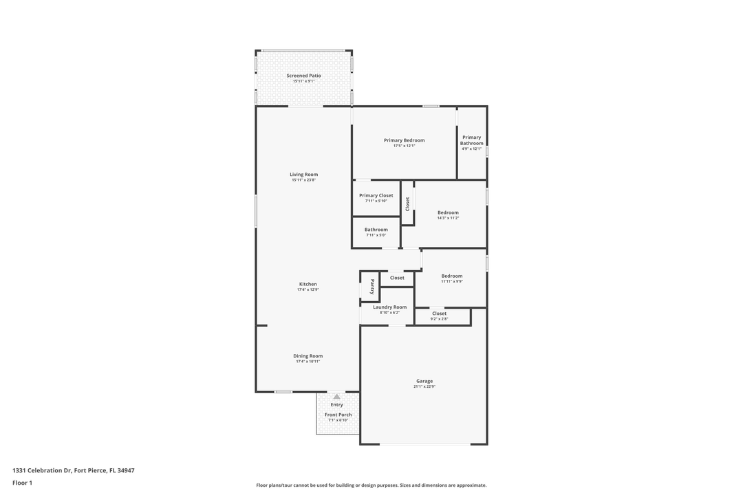 На продажу: $347,000 (3 спален, 2 ванн, 1696 Квадратных фут)