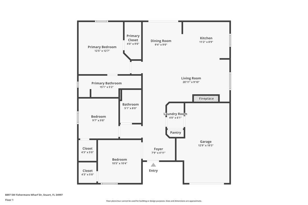 На продажу: $419,000 (3 спален, 2 ванн, 1250 Квадратных фут)