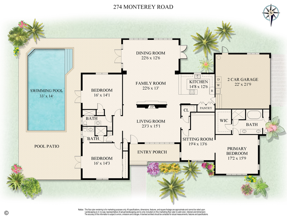 For Sale: $7,995,000 (3 beds, 3 baths, 2877 Square Feet)