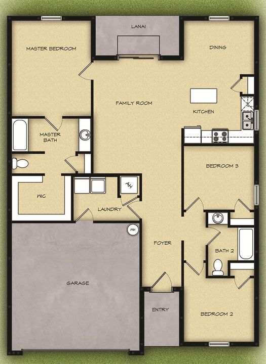 На продажу: $325,000 (3 спален, 2 ванн, 1410 Квадратных фут)