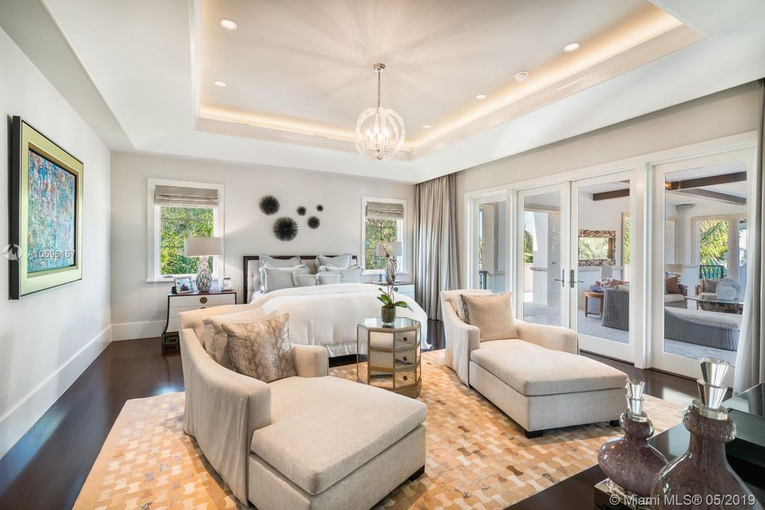 Master Bedroom with electric shades and private terrace