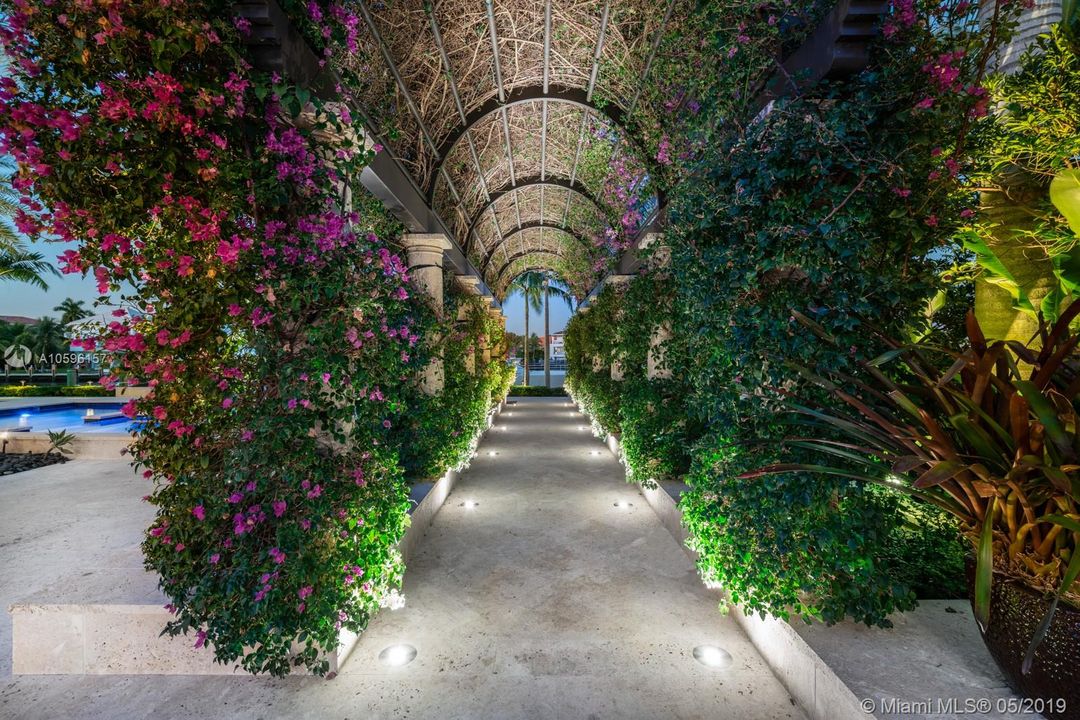 Bougainvllea trellis corridor