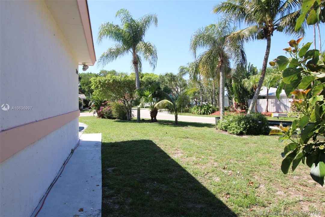 WEST SIDE VIEW OF YARD