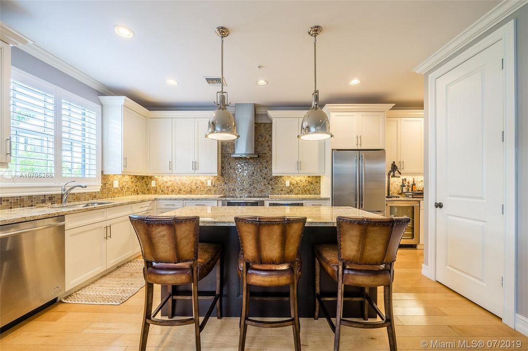 Island Kitchen with upgrade industry lights accents