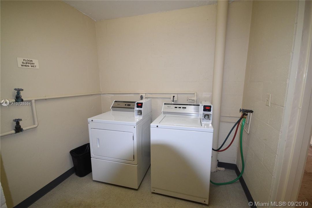 common laundry on each floor