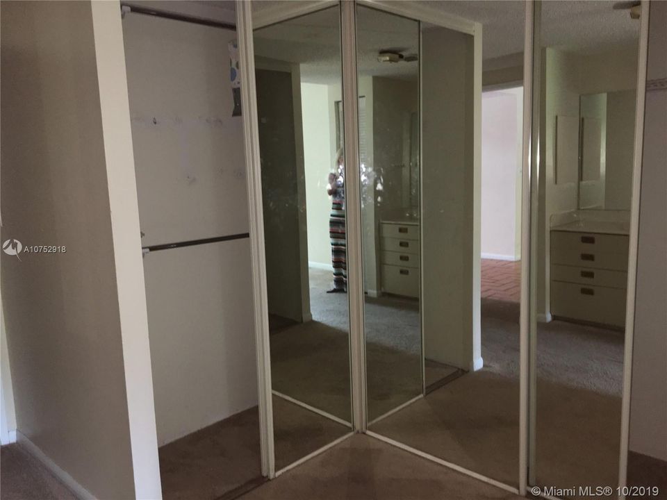 Lg multiple closets in Master bdrm