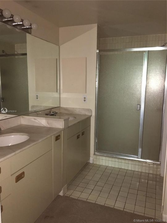 Master bath with dual sinks