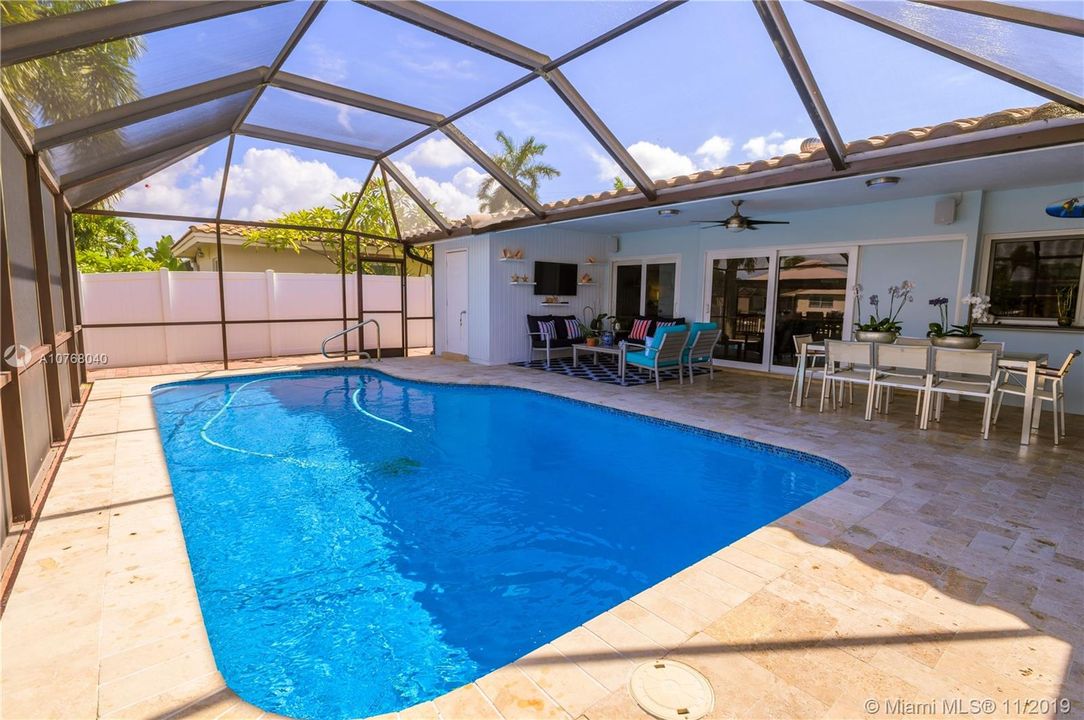 Screened-in Pool and Patio area