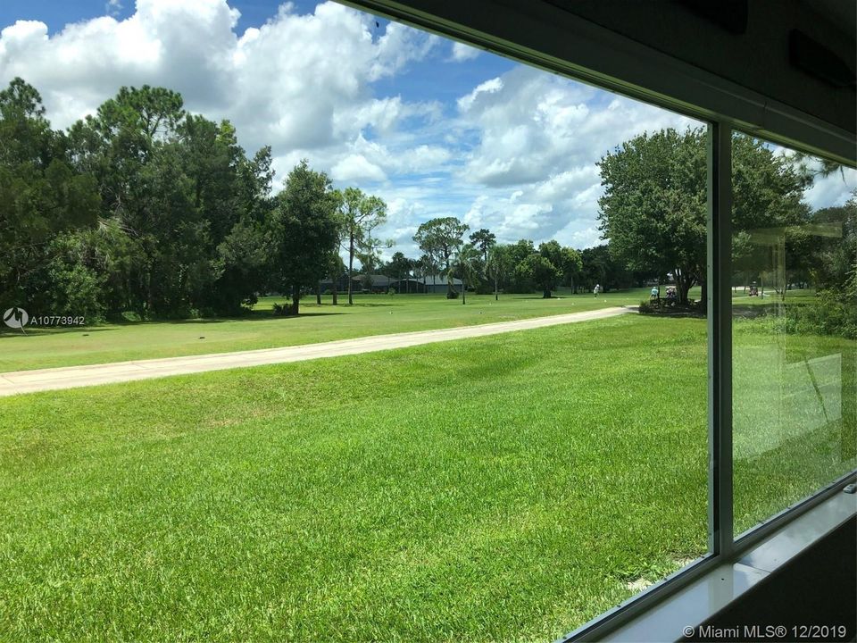 View of second tee from Florida room