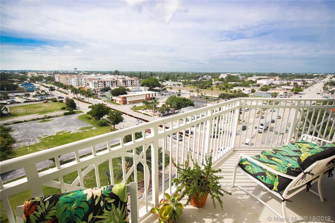 Large Balcony with City View.