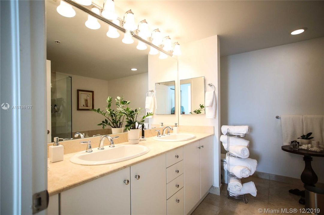 Master Bathroom with Double Sink.