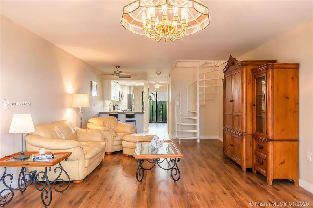 Open Concept Living/kitchen area.