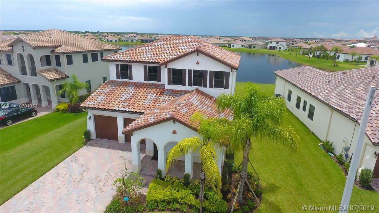 aerial view of the home