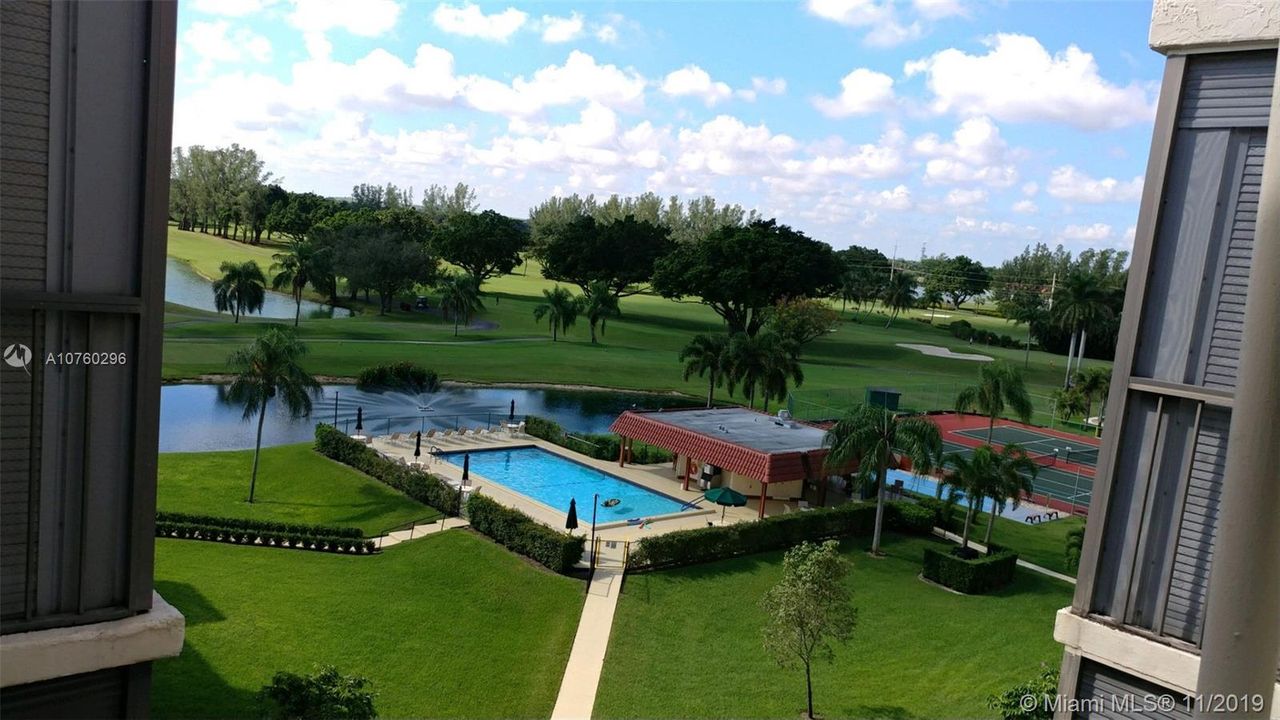 Aerial View of Building Pool & Amenities