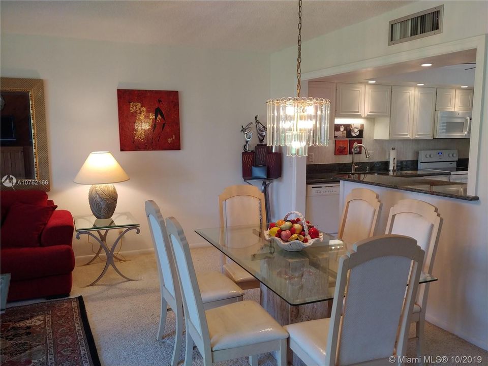 Dining area with open kitchen