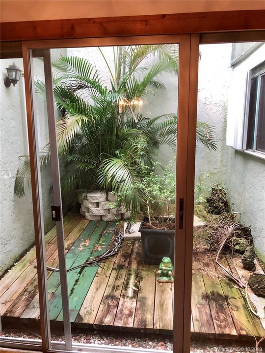 Courtyard looking from dining area