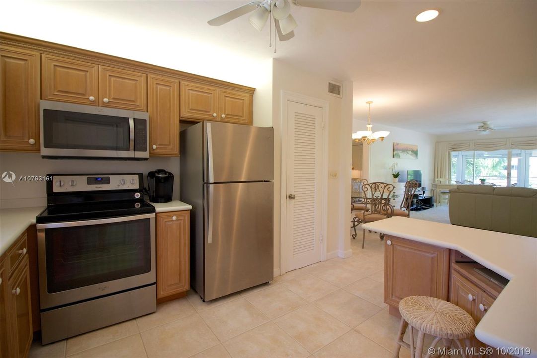 Kitchen with corian counters
